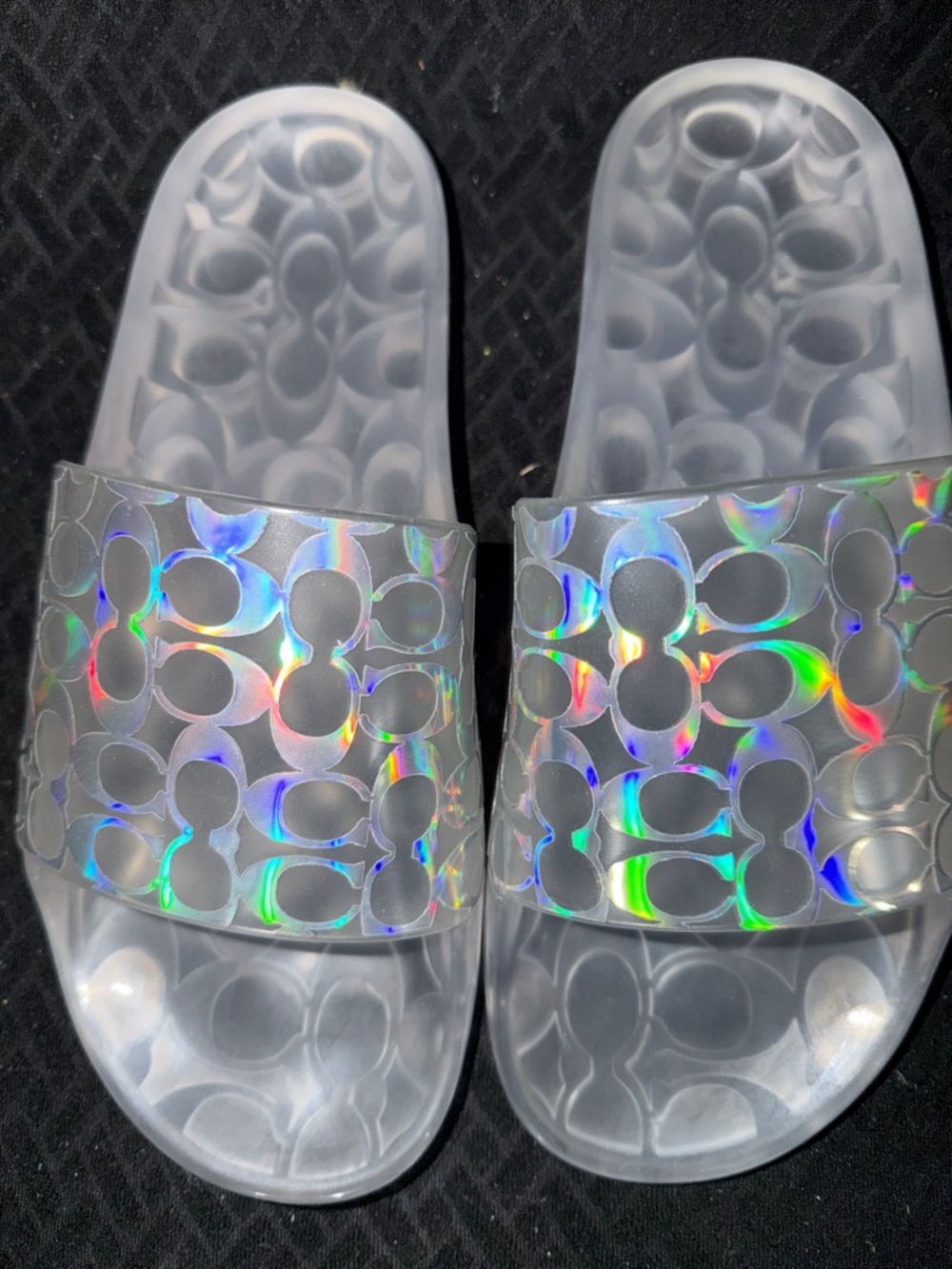 Coach Iridescent Slides- Brand New